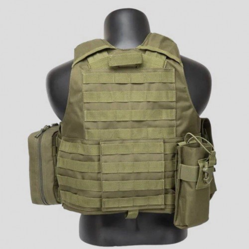 Тактический разгрузочный жилет «5 / пять карманов» с подсумками Tactical Molle Plate Carrier для съемных бронепластин в Рязани